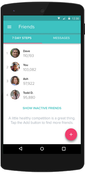 Fitbit friendly competition challenge